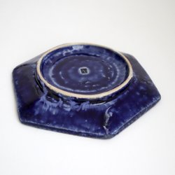 画像4: 吉川仁：藍彩六角皿（c）