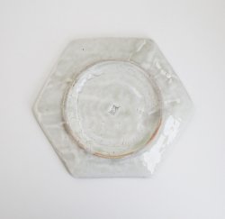 画像3: 吉川仁：粉引六角皿（a）
