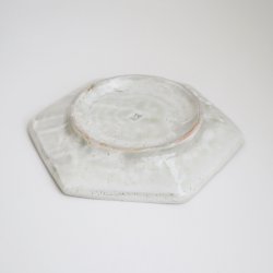 画像4: 吉川仁：粉引六角皿（a）