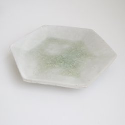 画像5: 吉川仁：粉引六角皿（a）