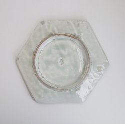 画像3: 吉川仁：粉引六角皿（c）