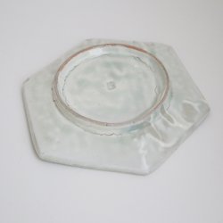 画像4: 吉川仁：粉引六角皿（c）